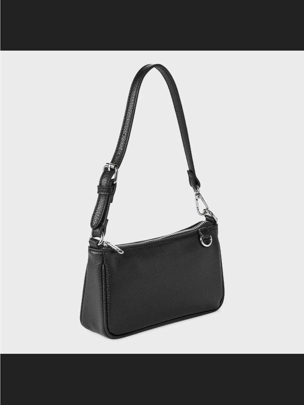 Wild Fable black faux leather micro shoulder bag